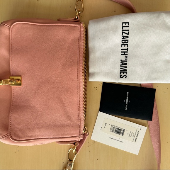 Elizabeth and James Pink Leather Crossbody - Picture 2 of 14